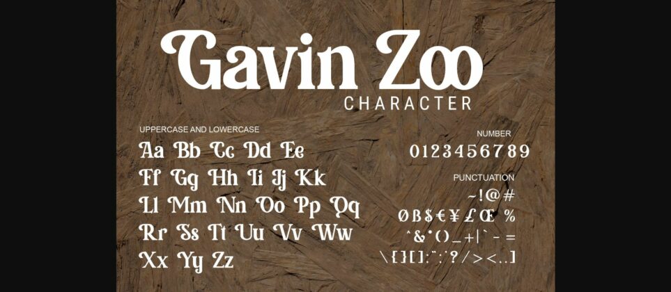 Gavin Zoo Font Poster 7