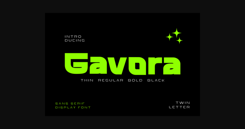 Gavora Font Poster 3