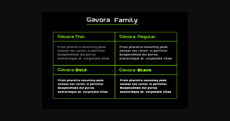 Gavora Font Poster 4