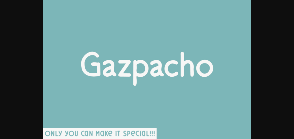 Gazpacho Font Poster 1