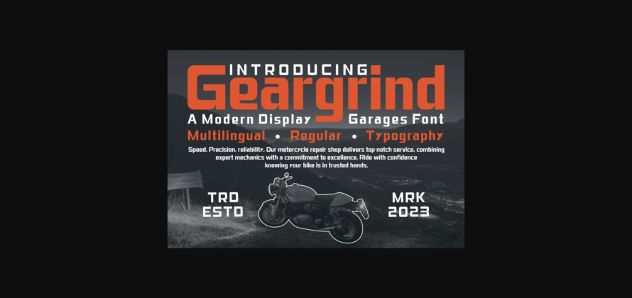 Geargrind Font Poster 3