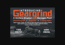 Geargrind Font Geargrind Font Poster 1