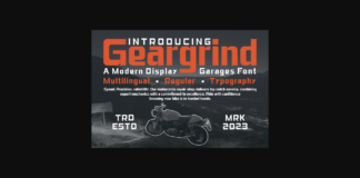 Geargrind Font Poster 1