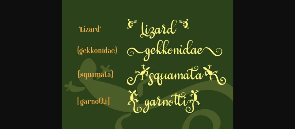 Geckotail Font Poster 7
