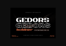 Gedors Boldner Font Poster 1