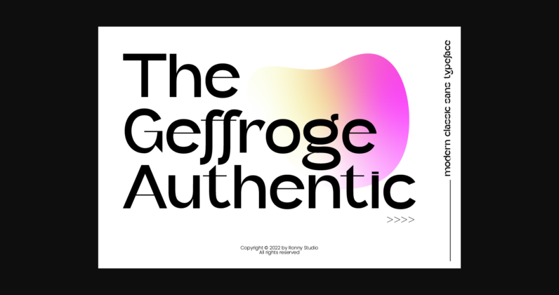 Geffroge Authentic Font Poster 1