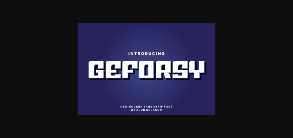 Geforsy Font Poster 3