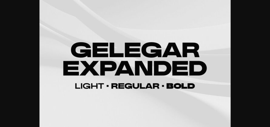 Gelegar Expanded Font Poster 1