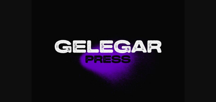 Gelegar Press Font Poster 1