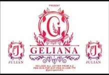 Geliana Monogram Font Poster 1