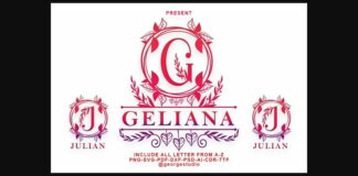 Geliana Monogram Font Poster 1