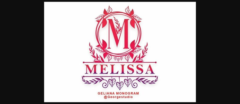 Geliana Monogram Font Poster 4