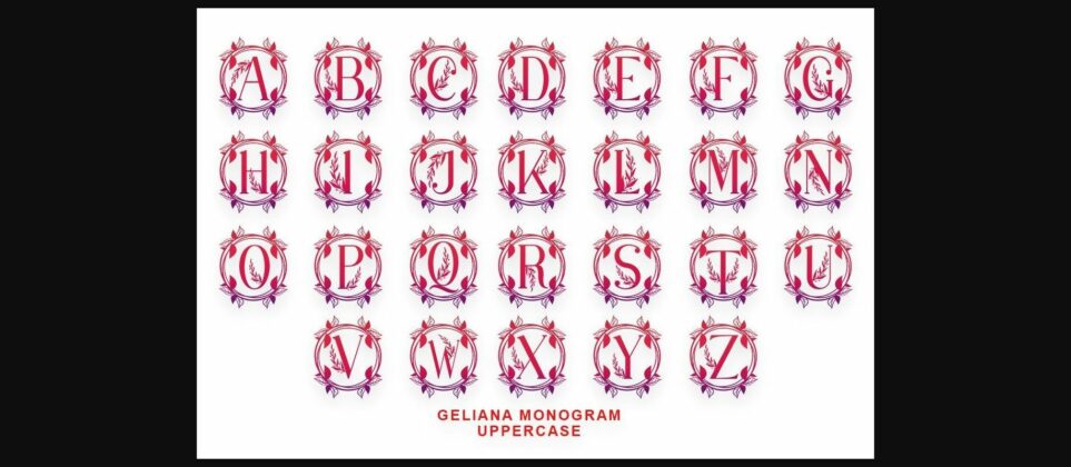 Geliana Monogram Font Poster 6