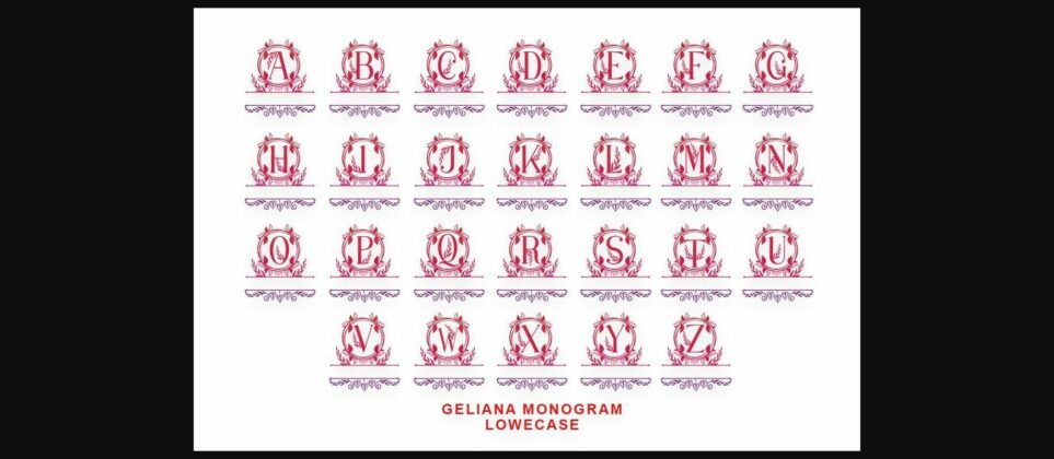 Geliana Monogram Font Poster 7
