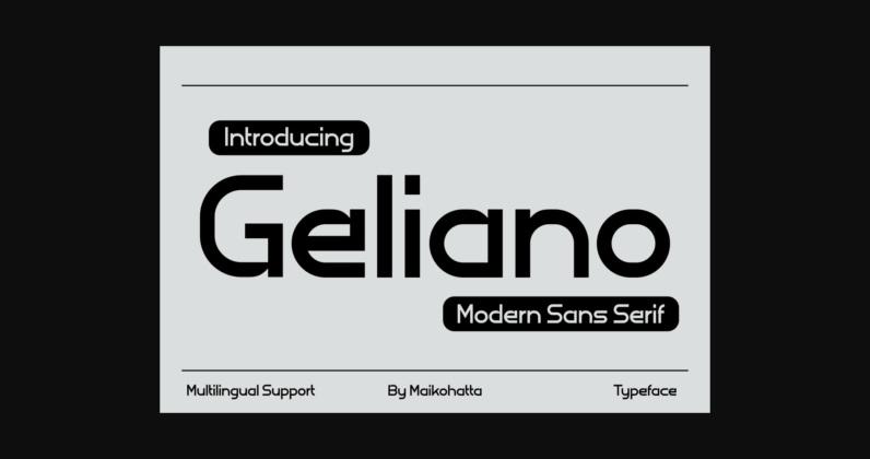 Geliano Font Poster 3