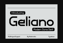 Geliano Font Poster 1