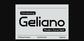 Geliano Font Poster 1