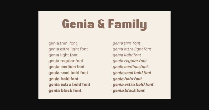 Genia Font Poster 2