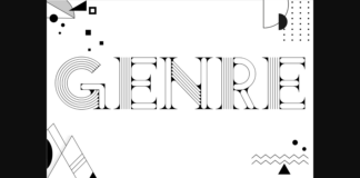 Genre Line Font Poster 1