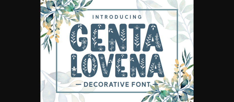 Genta Lovena Font Poster 3