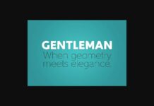 Gentleman Font Poster 1