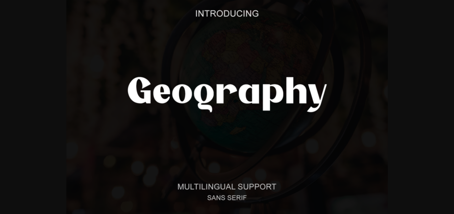 Geography Font Poster 3