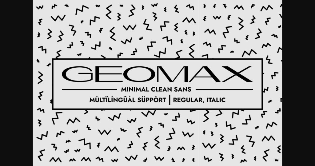 Geomax Font Poster 3