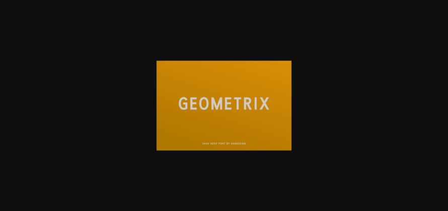 Geometrix Font Poster 3