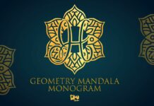 Geometry Mandala Monogram Font Poster 1