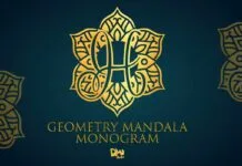 Geometry Mandala Monogram Font Geometry Mandala Monogram Font Poster 1