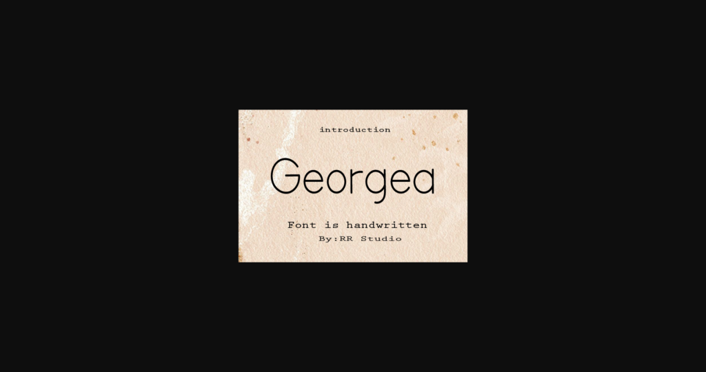 Georgea Font Poster 1