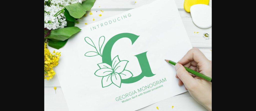 Georgia Monogram Font Poster 3