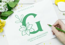 Georgia Monogram Font Poster 1