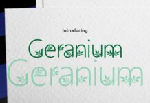 Geranium Font Poster 1