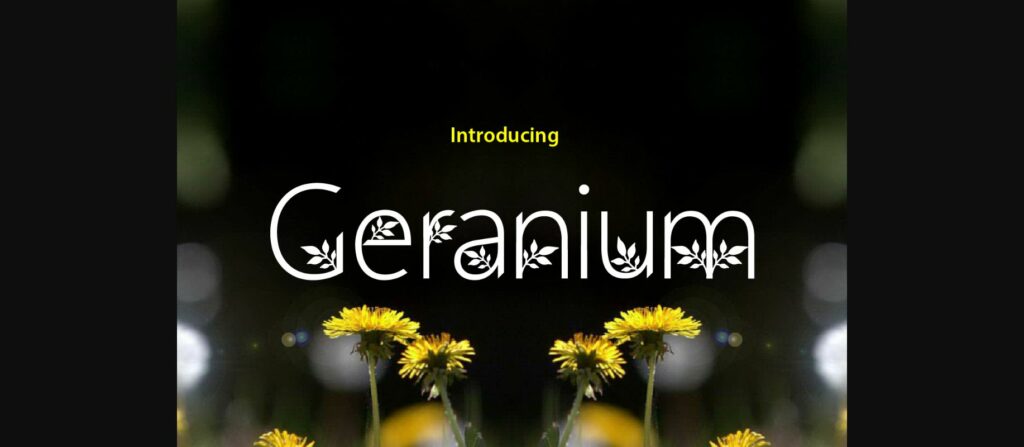 Geranium Font Poster 2