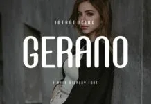Gerano Font Gerano Font Poster 1