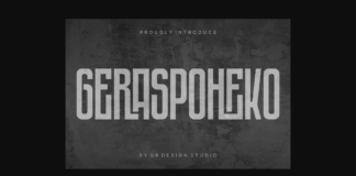 Geraspoheko Font Poster 1