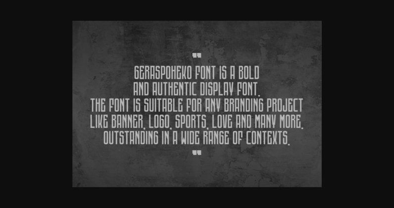 Geraspoheko Font Poster 7