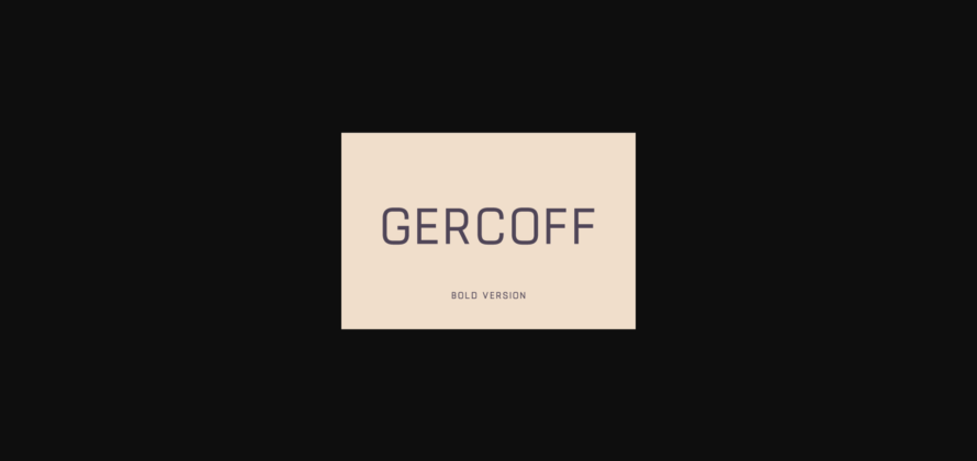Gercoff Bold Font Poster 1