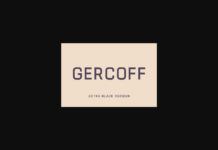 Gercoff Extra Black Font Poster 1