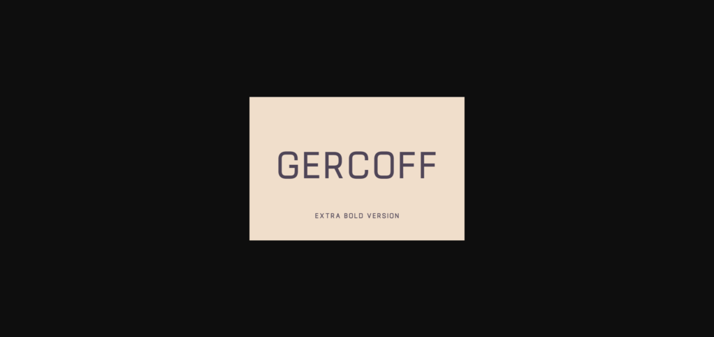 Gercoff Extra Bold Font Poster 3