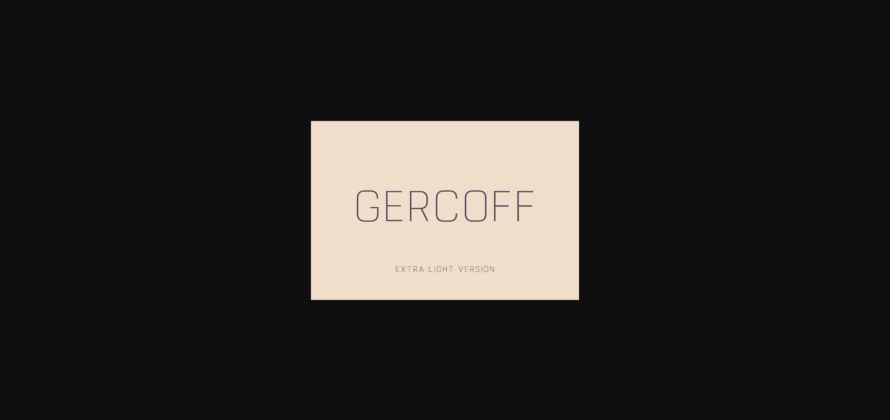 Gercoff Extra Light Font Poster 3