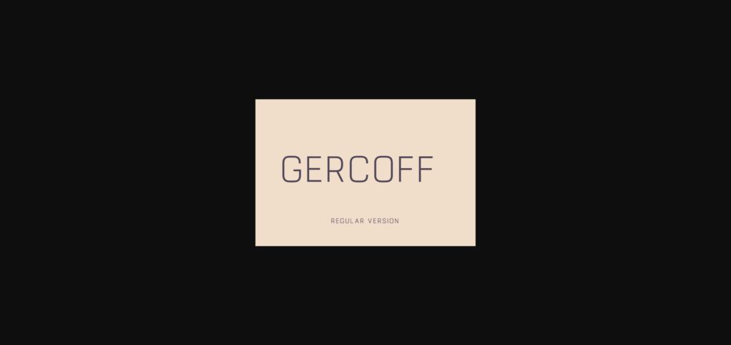 Gercoff Font Poster 3