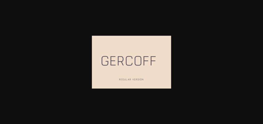 Gercoff Font Poster 3
