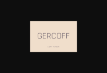Gercoff Light Font Poster 1