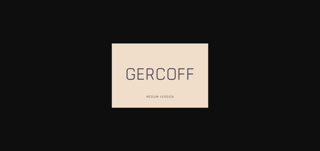 Gercoff Medium Font Poster 3