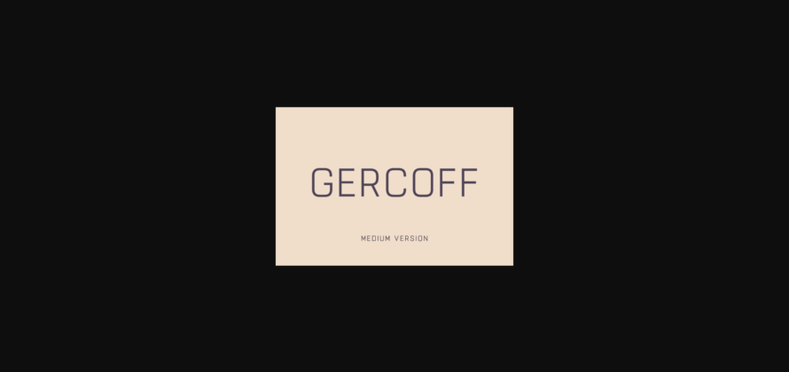 Gercoff Medium Font Poster 3