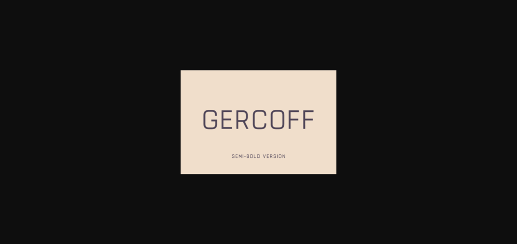 Gercoff Semi-Bold Font Poster 1