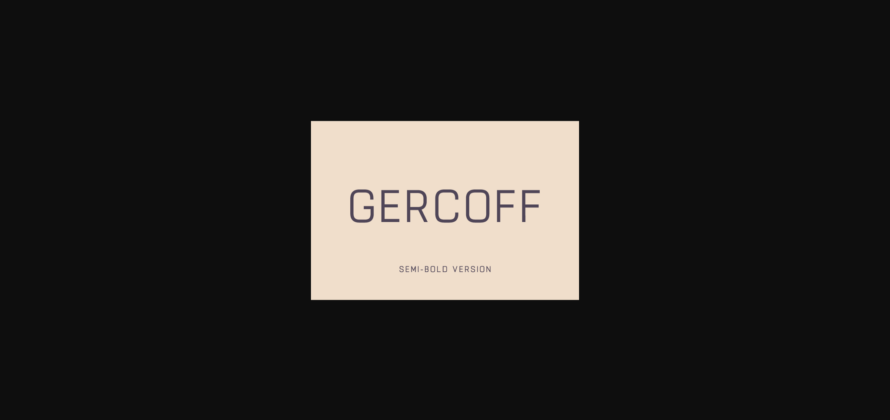 Gercoff Semi-Bold Font Poster 1
