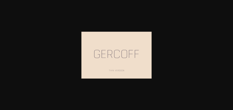 Gercoff Thin Font Poster 3